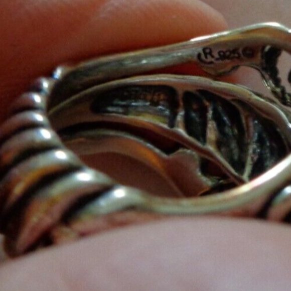 CAROLYN POLLACK STERLING .925 RING SET SIZE  7 -3/4 - Picture 4 of 7